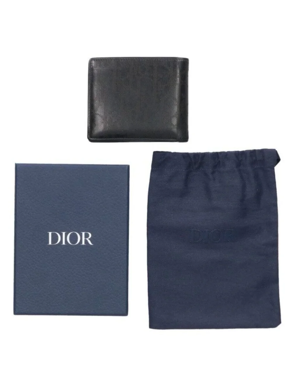 Dior Perforated Oblique Bifold Leather Wallet